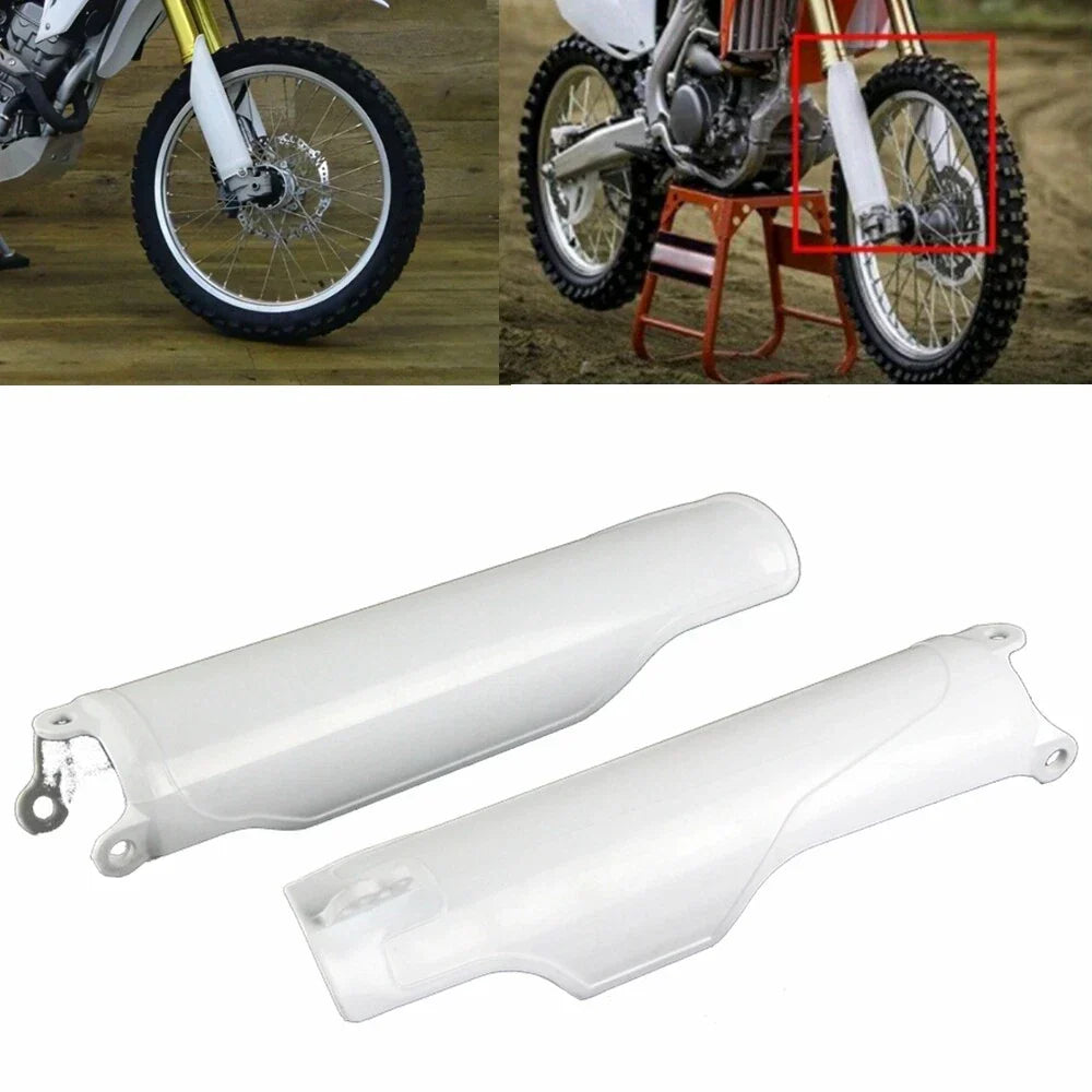 White Race Fork Guards for Honda CR125 CR250 CRF250 CRF450 CRF250R