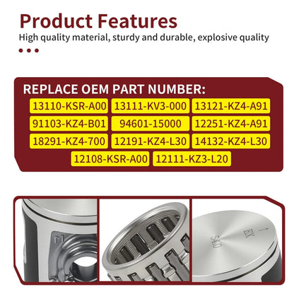 Top End Rubuild Kit 54mm STD B Piston for Honda CR125R (2003–2004)