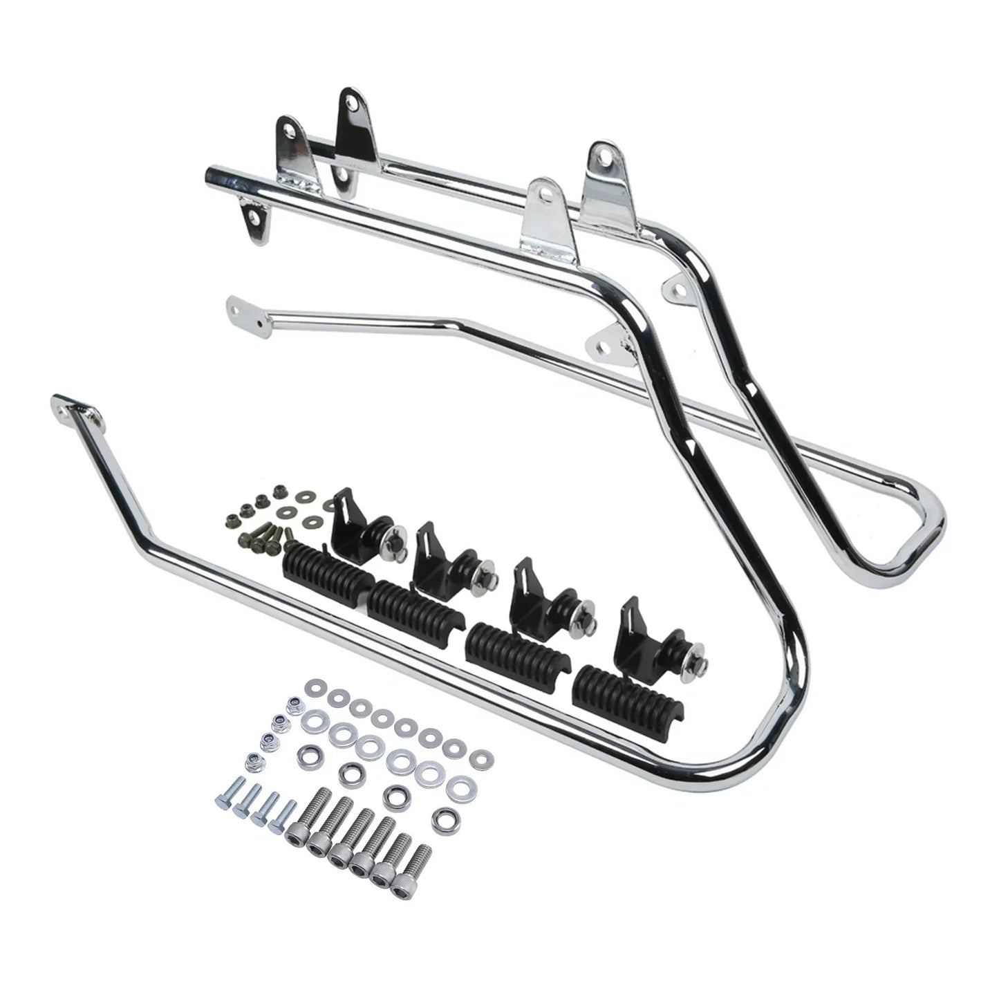 Saddlebag Conversion Brackets with Hardware for Harley Softail