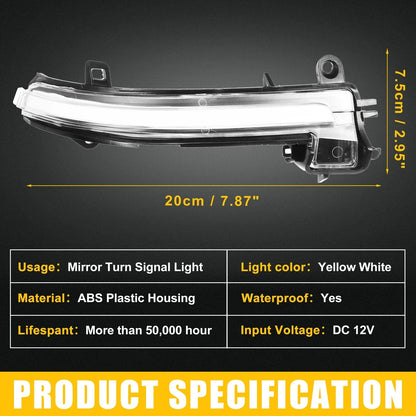 Mirror Turn Signal Light for BMW Plastic Black Transparent 1 Pair
