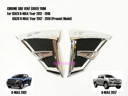 Chrome Side Vent Indicator Door Cover Trim for Isuzu D-Max 2012-2019