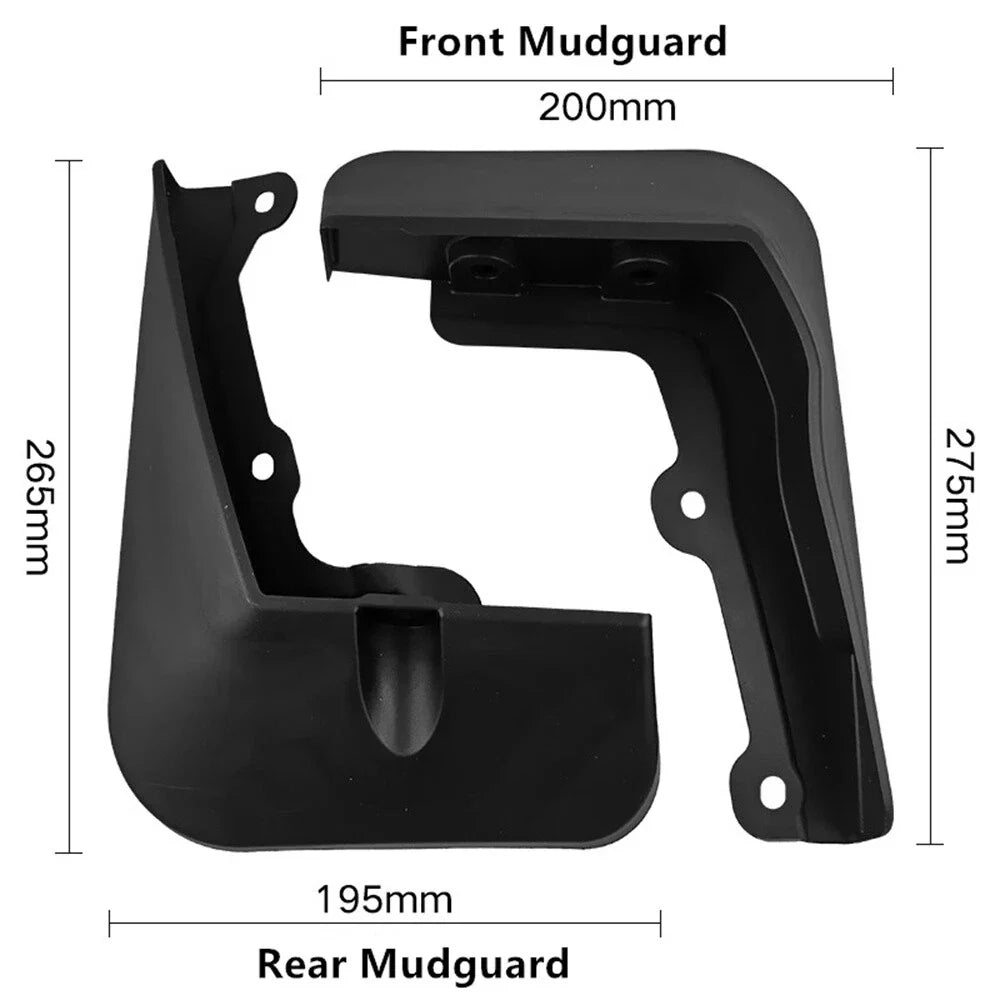 4 x Black Mudguard Covers for Kia V6 GT (2022-2023)