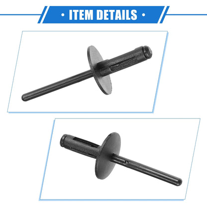 30 x Fender Liner Rivet Durable Plastic Black for BMW X1 (2013 - 2023)