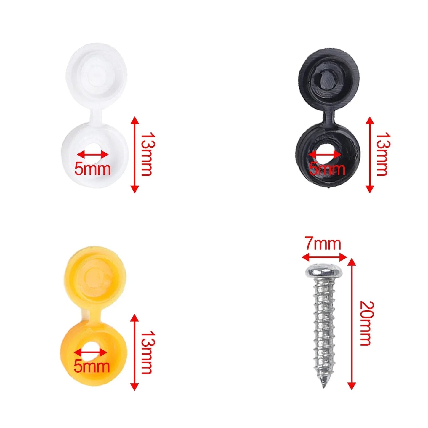 Weather Resistant Plate Screws and Hinged Covers for Car Number Plate Fixing