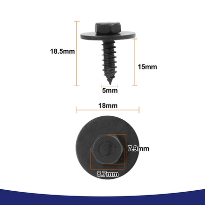 Screw Bolt Retainer Under Cover for BMW 50 pcs