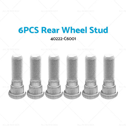6 x Rear Wheel Studs for Nissan Patrol MQ GQ GU Y60 Y61 (1988-2023)