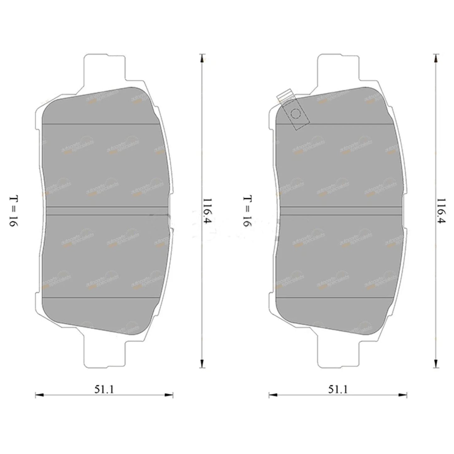 Front Disc Brake Pads Set for Toyota MR2 ZZW30R Spyder (2000–2005)