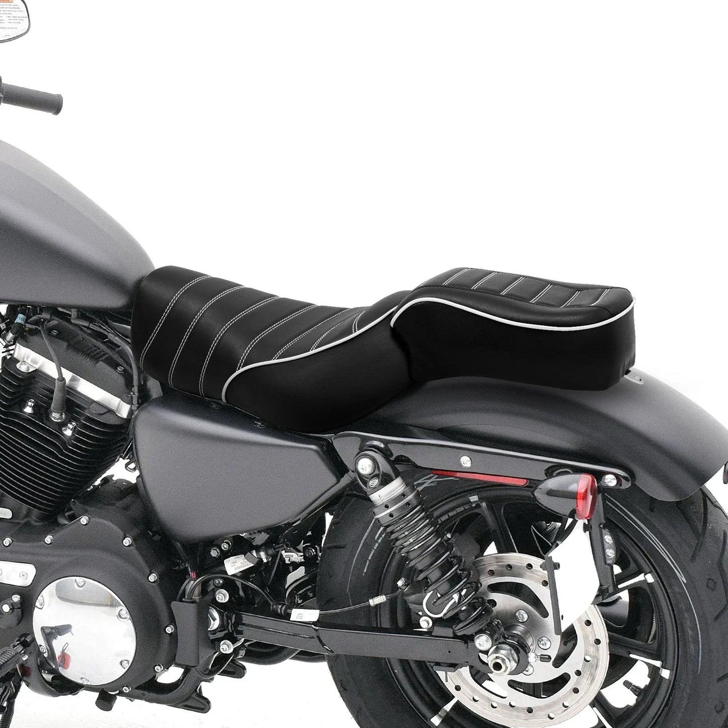 Driver & Passenger Seats for Harley Iron 883 XL883N (2016-2022) Black & White