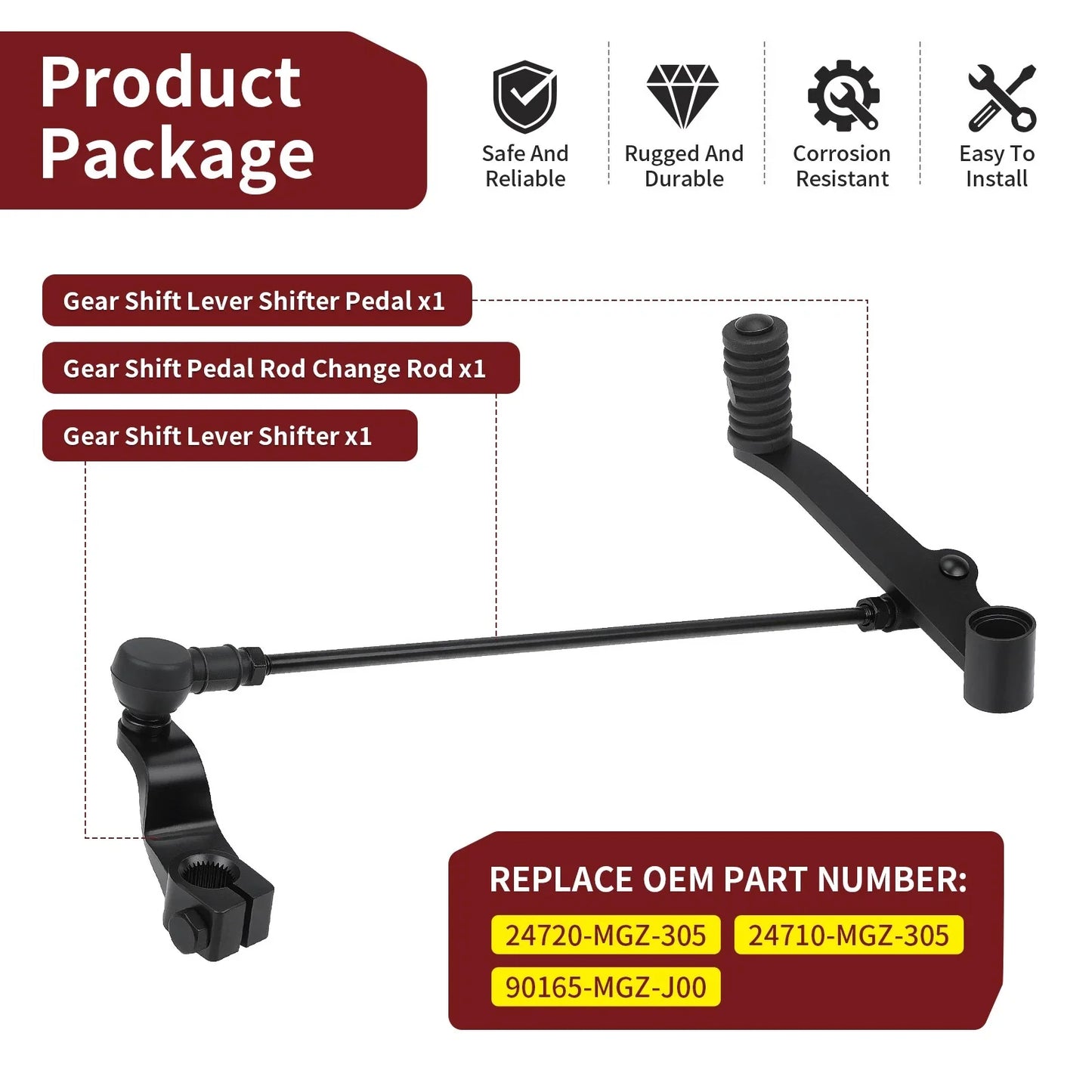Gear Shift Pedal Arm Assembly for Honda CBR500R/CB500F/X (2013–2023)