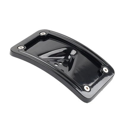 Curved Laydown License Plate Frame Mount Bracket for Harley Dyna (2006-2023)