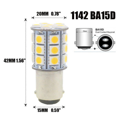 27 x SMD BA15D Red Bulbs for Cabin Marine Boat Interior Lights