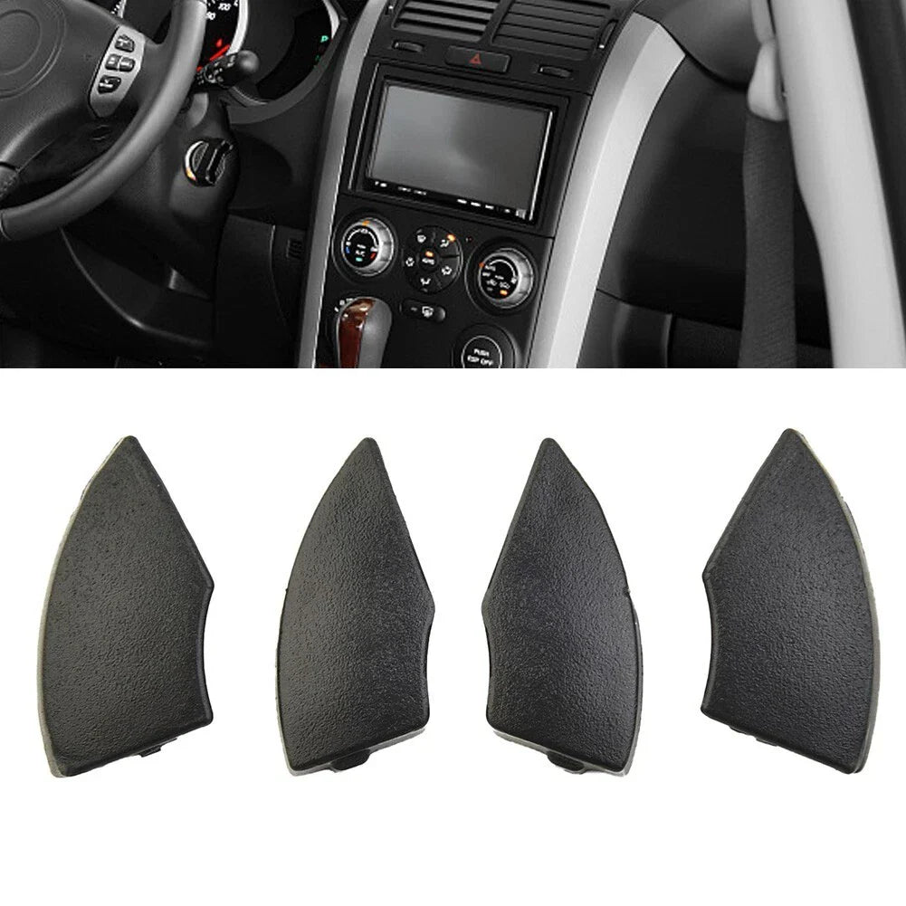 4x Radio Cd Button Trim Mould-Cover Decor Removal Black for For500