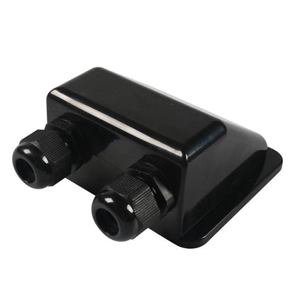 Black Double Wire Cable Entry Gland Box for Solar Panel RV Caravan