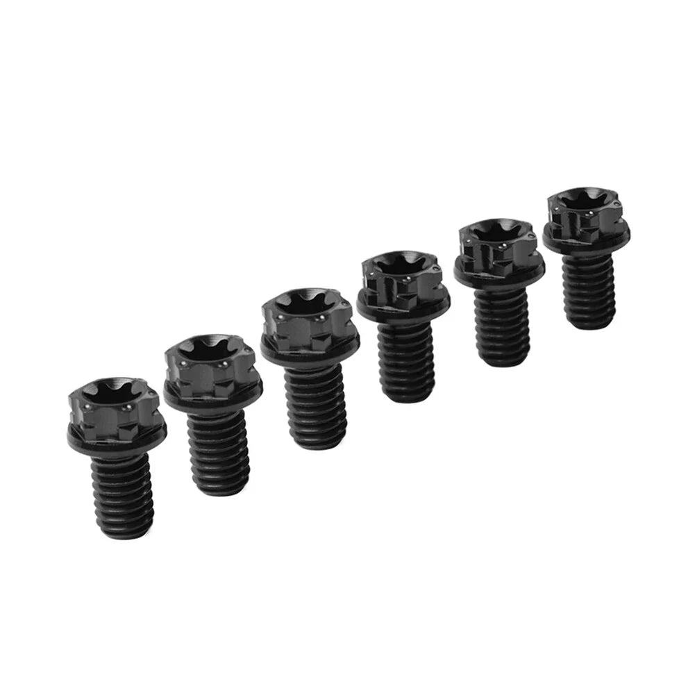 6pcs M8x20mm Titanium Torx Head Flange Bolts for Motorcycle Bike