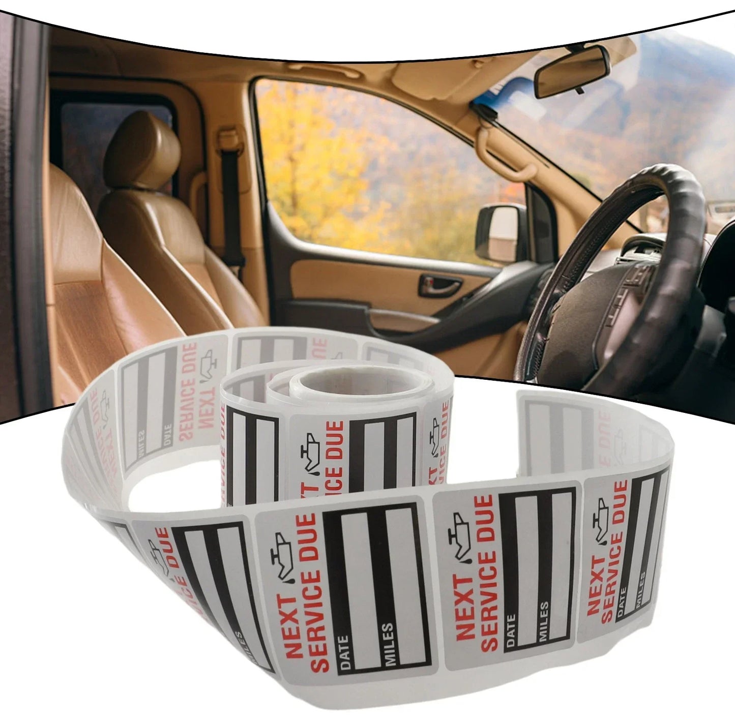 Oil Change Service Reminder Sticker 2x2 Inch Decal Sticker