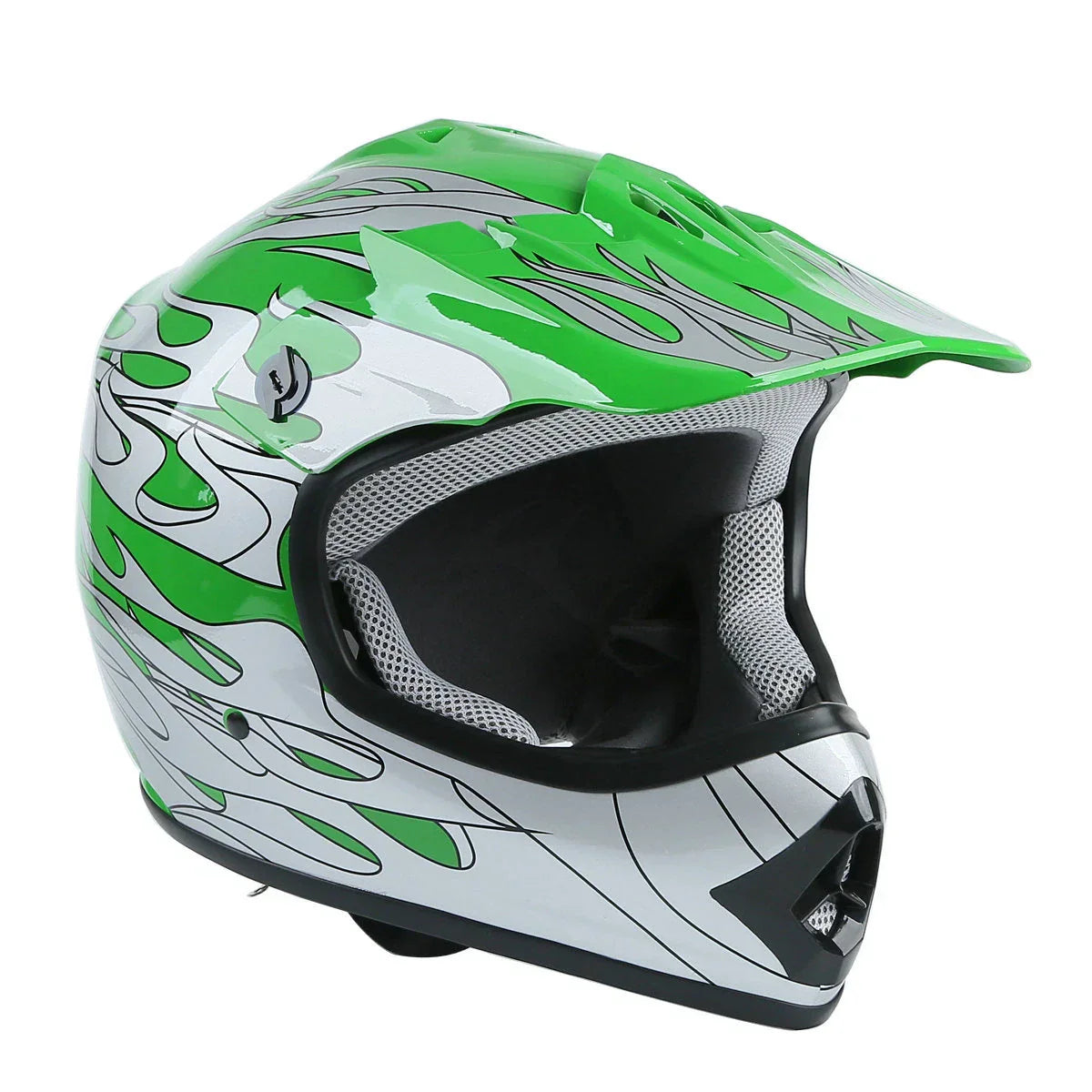 Youth Dirt Bike Helmet & Goggles Set for ATV - Sizes S, M, L, XL (DOT)