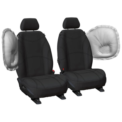 Front Tailor Made Black Neoprene Car Seat Covers for Toyota Aurion (2012–2017)