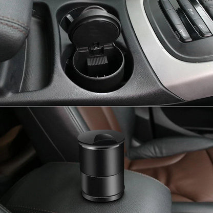 Ash Tray Black Car Garbage Coin Storage Cup Container Simple and Convenient