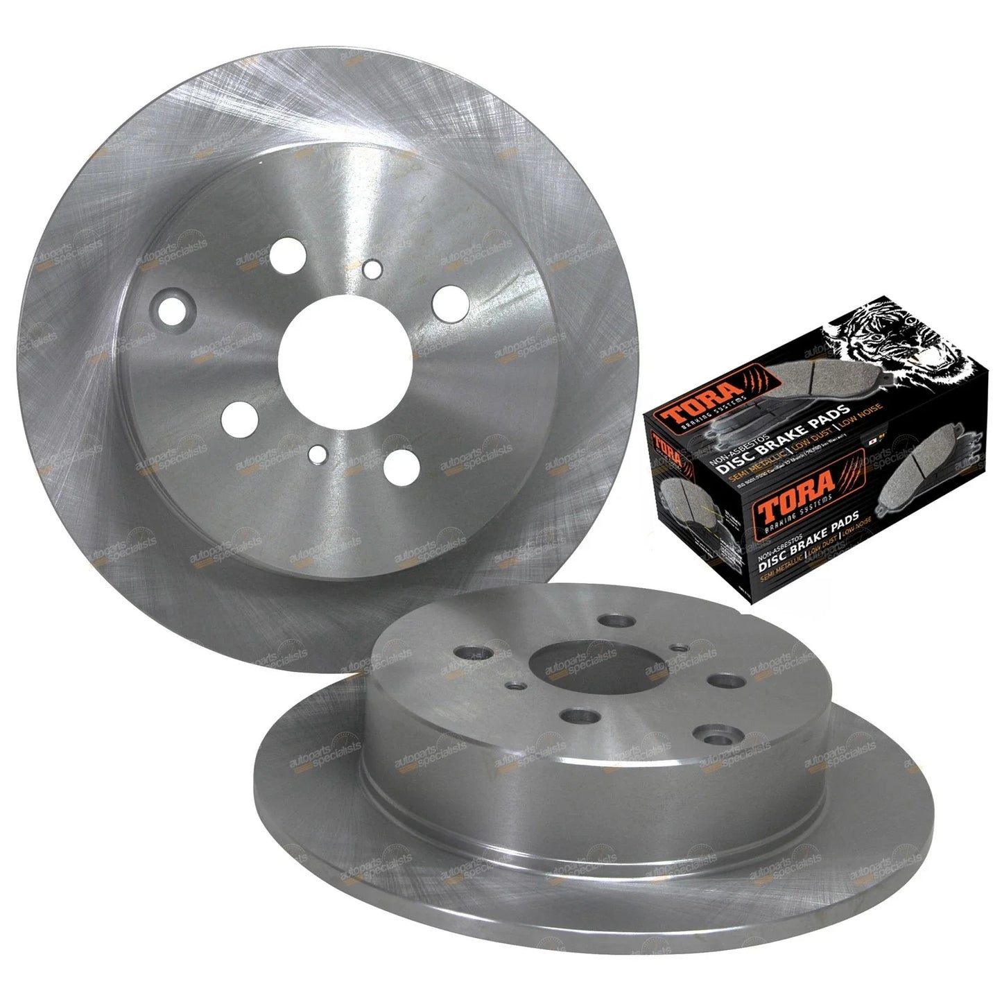 2 x Rear Disc Brake Rotors + Pads for Corolla ZZE122R (2001–2007)