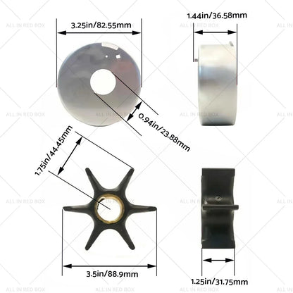Water Pump Impeller Kit for Johnson Evinrude 3-300 HP