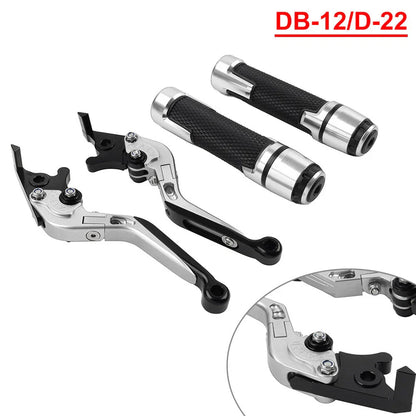 Silver Extendable Brake Clutch Levers Grip Set for Ducati Monster (2001-2006)