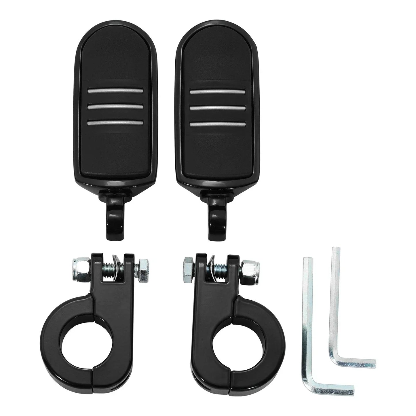 1.25" Black Pegstreamliner Highway Engine Guard Footpegs for Harley