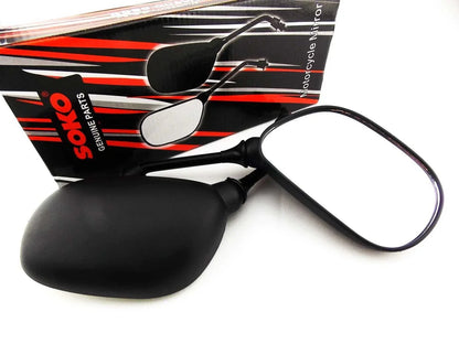 Black Oval Soko Rear View Mirrors for Honda XL500 (1979-1982)