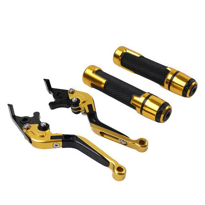 Gold Extendable Brake Clutch Lever Grip Set for Yamaha YZF R1 (2009-2014)