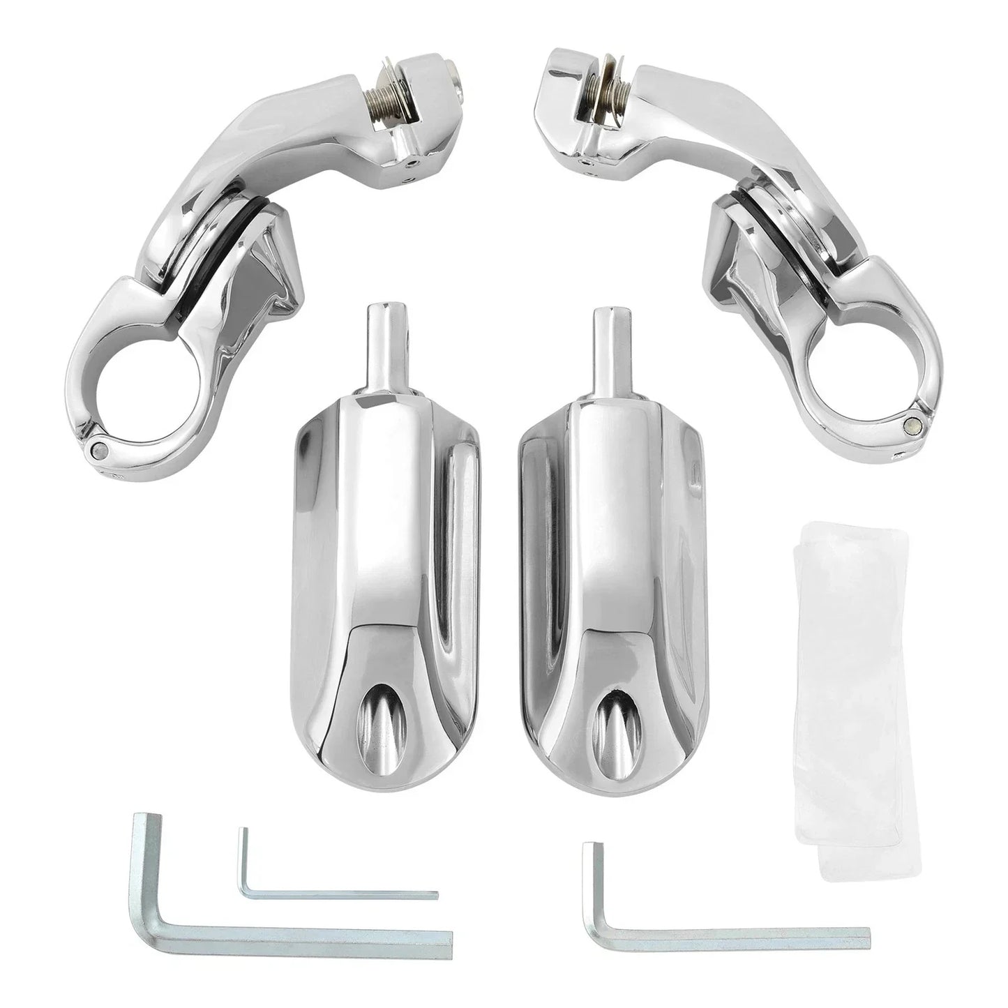 Chrome 1 1/4" Short Pegstreamliner Engine Guard Footpeg for Harley
