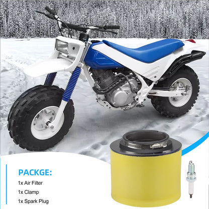 Air Filter + Clamp + Spark Plug for Honda TR200 Fat Cat (1986–1987)