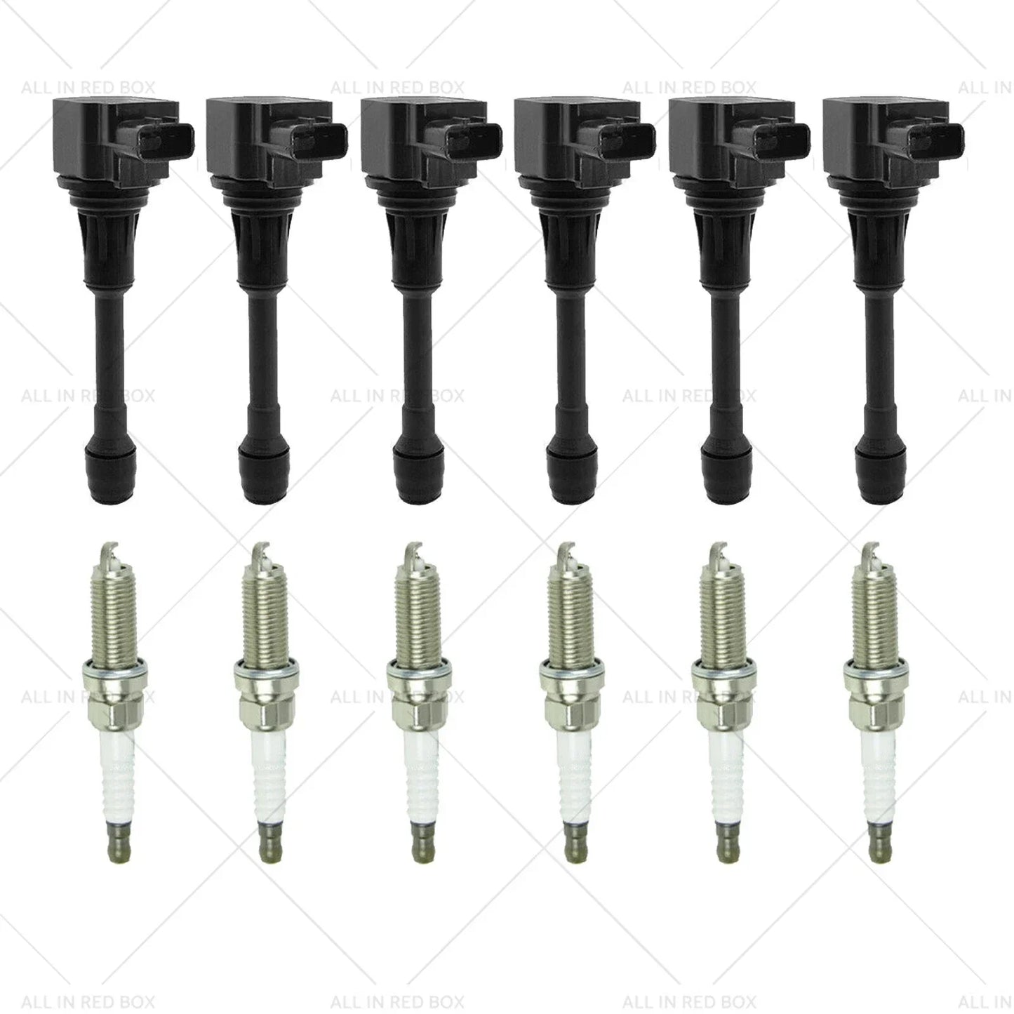 6x Ignition Coils & 6x Spark Plugs for Nissan Renault 3.5L (2005-2015)