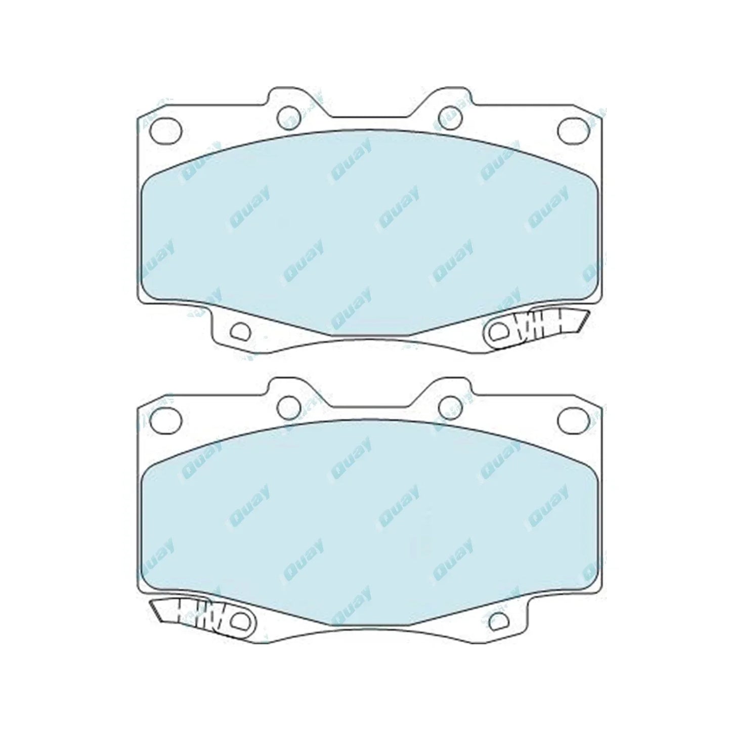 2 Front Slotted Disc Rotor for Hilux 4x4 KUN25 KUN26 GGN25 Brake Pads