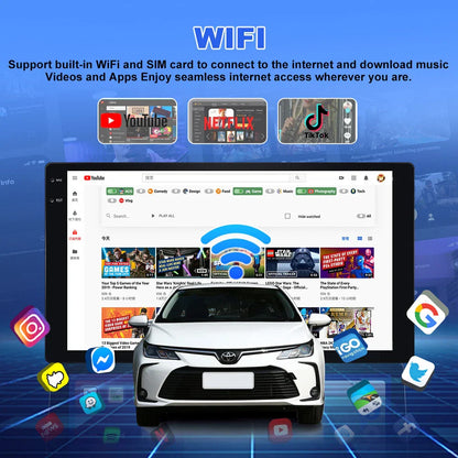 Wireless Carplay Android Auto Radio for Toyota Corolla (2015-2018)
