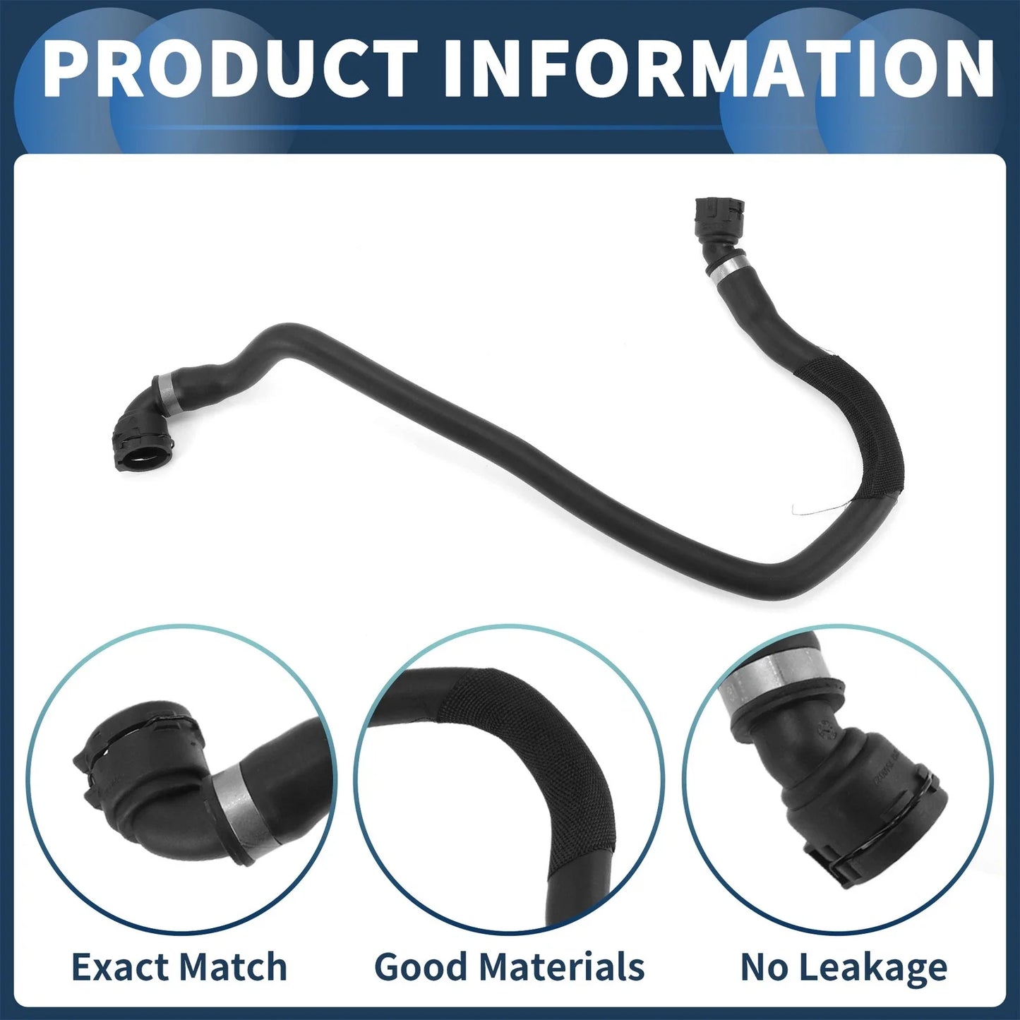 Radiator Hose 3.0L Rubber for BMW X3 (2007-2010)
