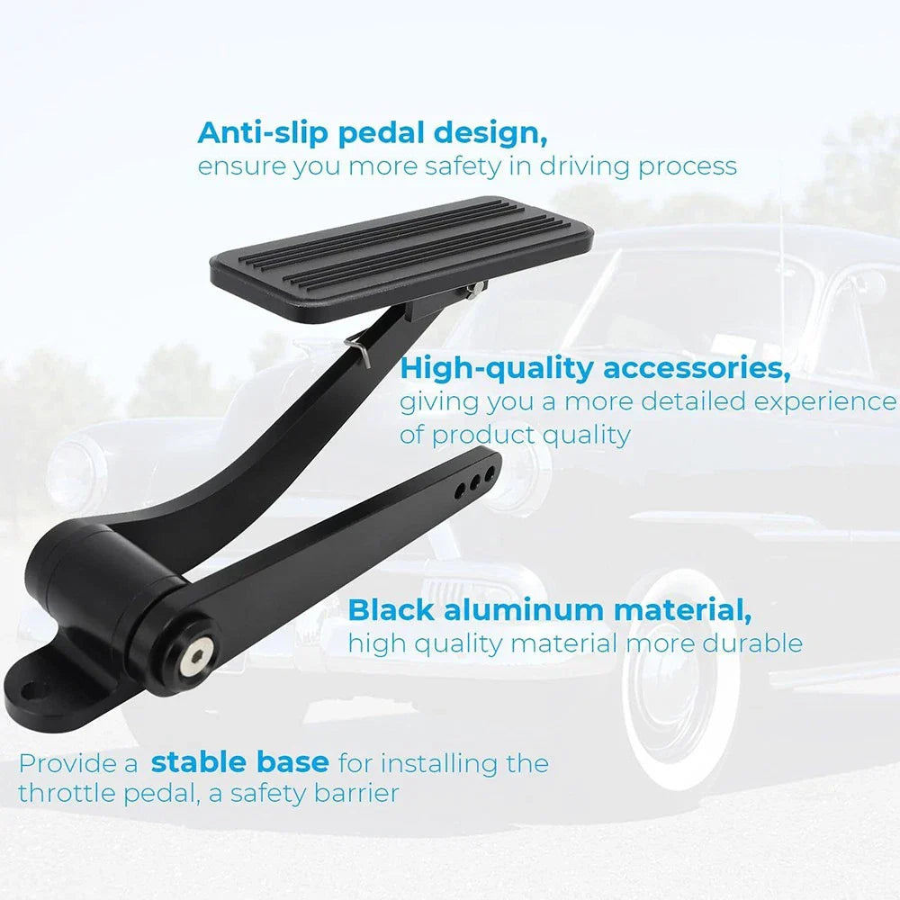 Aluminum Alloy Throttle Pedal for Chevy Ford, Black