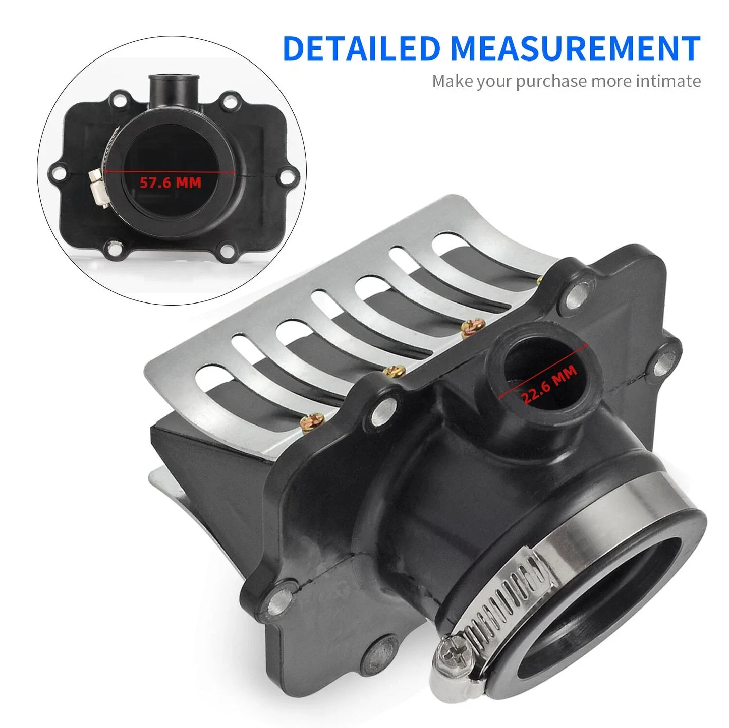Carb Flange Intake Socket Reed Valve for Ski-Doo MXZ REV (2003–2003)