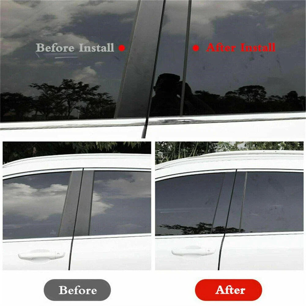 6 x Gloss Black Car Door Trim Pillar Posts Covers for Honda Odyssey (2011-2017)