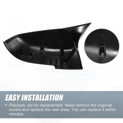 1 Pair Mirror Cover Cap Gloss Black for BMW X1 328i 125i 330i 320i 220i
