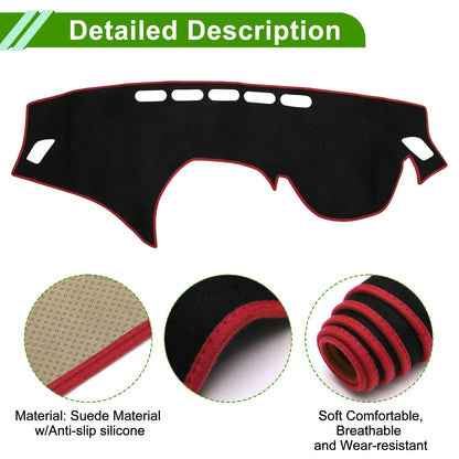Dashboard Cover Mat for BMW 1 Series F20 (2012 - 2017) Sun Pad Black Red