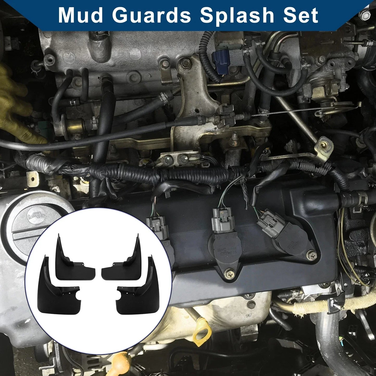 Mud Flaps Splash Guards 1 Set for Mercedes-Benz ML350/300 (2007-2011)