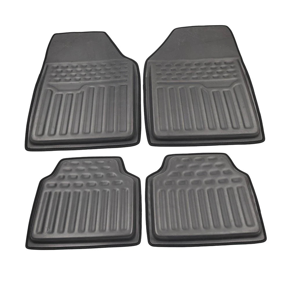 4 Pcs Universal Front Rear Heel Pad Carpet Floor Mats for Car Truck