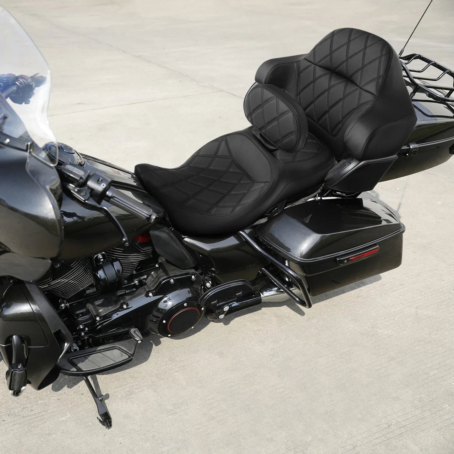 Driver Passenger Seat Backrest Pads for Harley Street Road Glide (2014-2023)