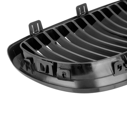 Front Kidney Grille Gloss Black for BMW E92 2 Door (2007 - 2010)
