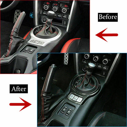 Carbon Fiber Gear Shift Panel Trim for Toyota 86 Subaru BRZ Scion FR-S (2012-2020)