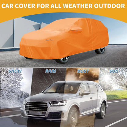 Waterproof All Weather Car Cover for Lexus RX (2016-2023) - Orange 210D-PU