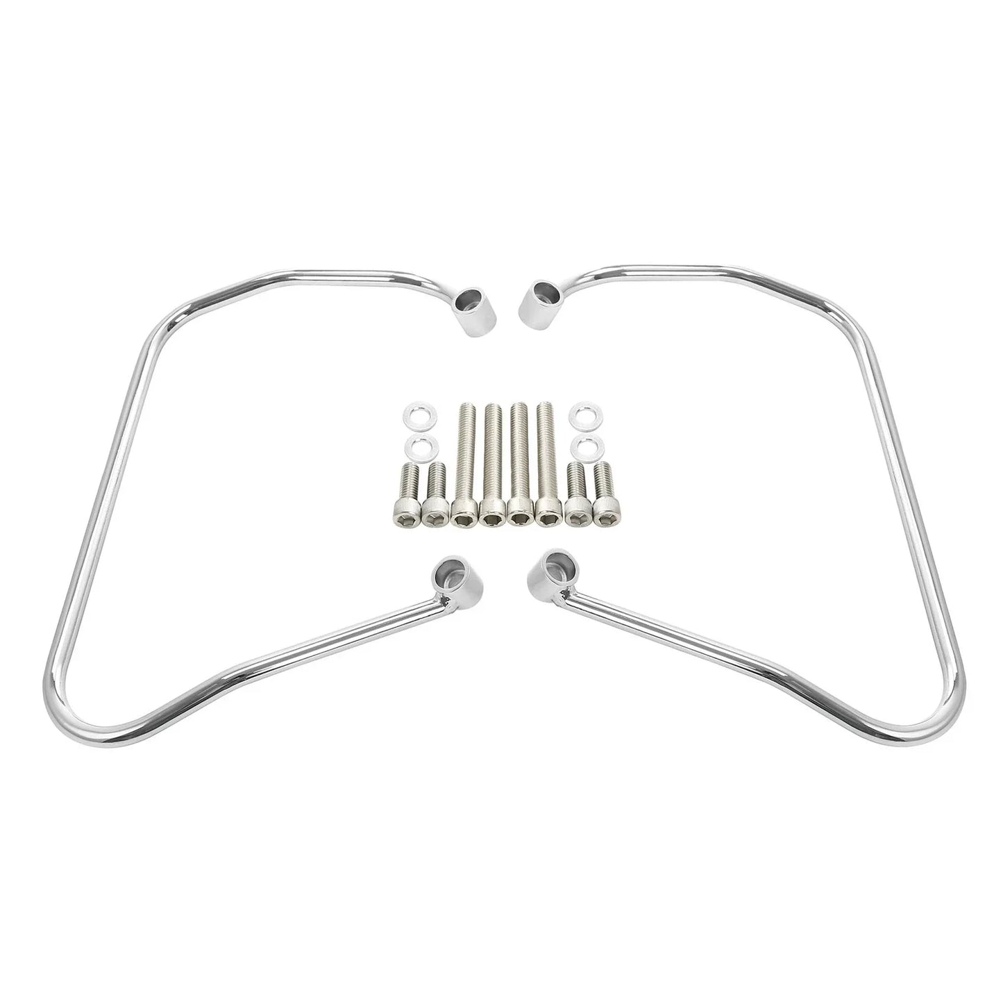Chrome Saddlebag Support Brackets for Harley Softail Slim (2018-2024)