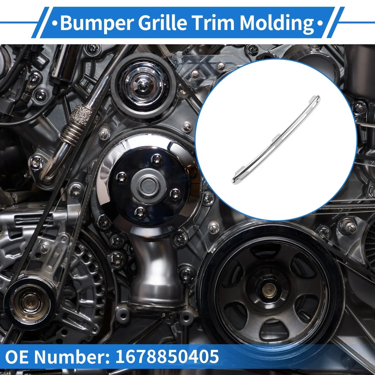 Front Right Bumper Grille Trim for Mercedes-Benz W167 GLE GLS (2020-2023)