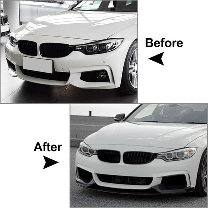 Bumper Lip Spoiler & Side Splitter Canards Cover for BMW 4 Series (2014-2020)