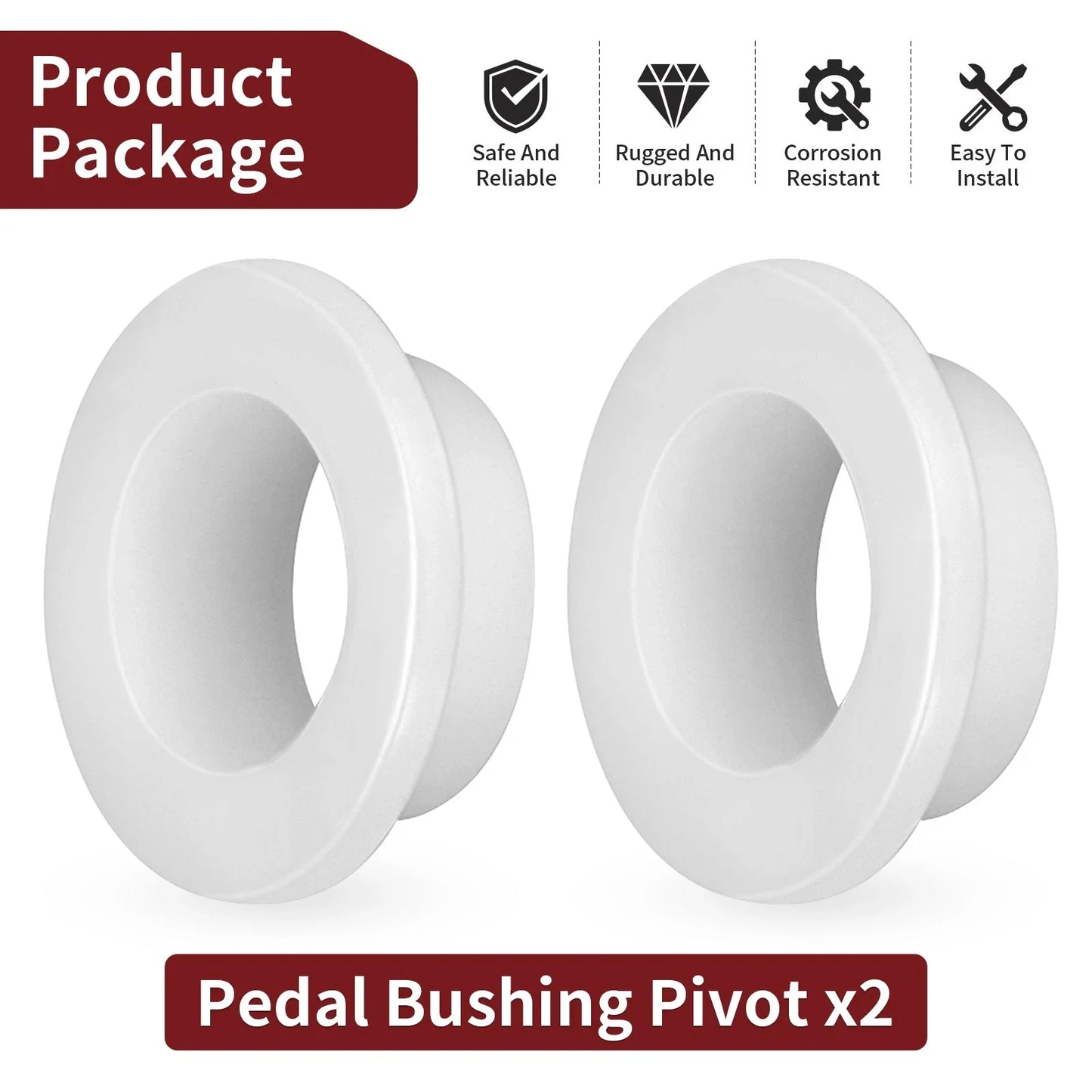 2 x Pedal Bushing Pivot for Polaris RZR Turbo XP XP S XP 4 S R R (2015–2020)