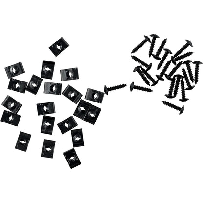 20 x Metal U-type Clip with Screw for Car Bumper Fender Trim Panel Fasteners